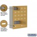 Salsbury Cell Phone Storage Locker - 6 Door High Unit (8 Inch Deep Compartments) - 16 A Doors and 4 B Doors - Gold - Recessed Mounted - Master Keyed Locks  19068-20GRK